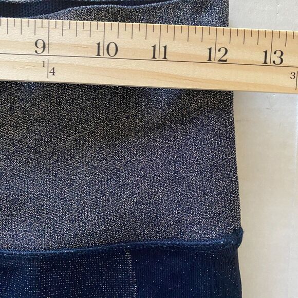 Athleta Twilight Tight Navy Silver Leggings High Rise Stretchy Reflective Trim S - Picture 8 of 10